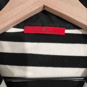 Carolina Herrera Monochrome Striped Top